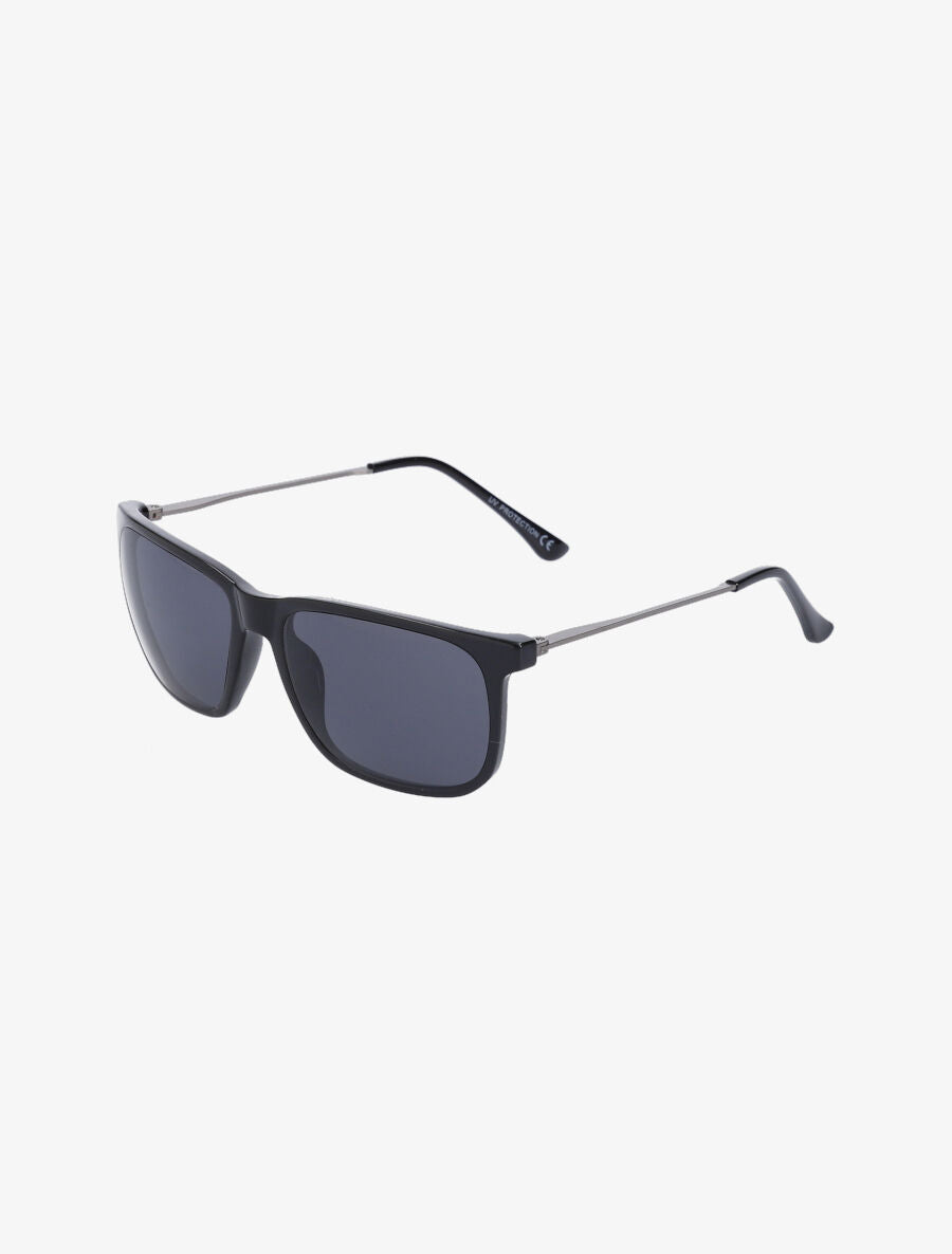 Lunettes de soleil forme rectangulaire - Noir - 1