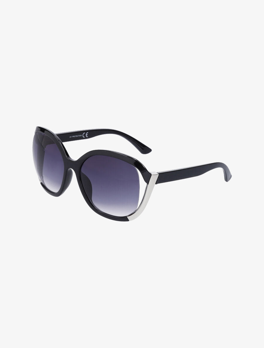 Lunettes de soleil rondes oversize - Argent - 1