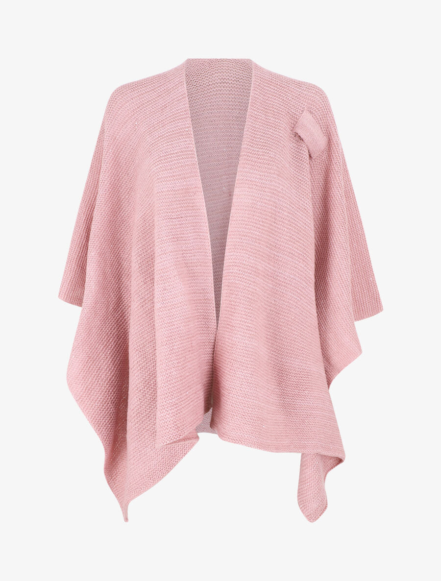 Châle en maille à paillettes - Rose - 2