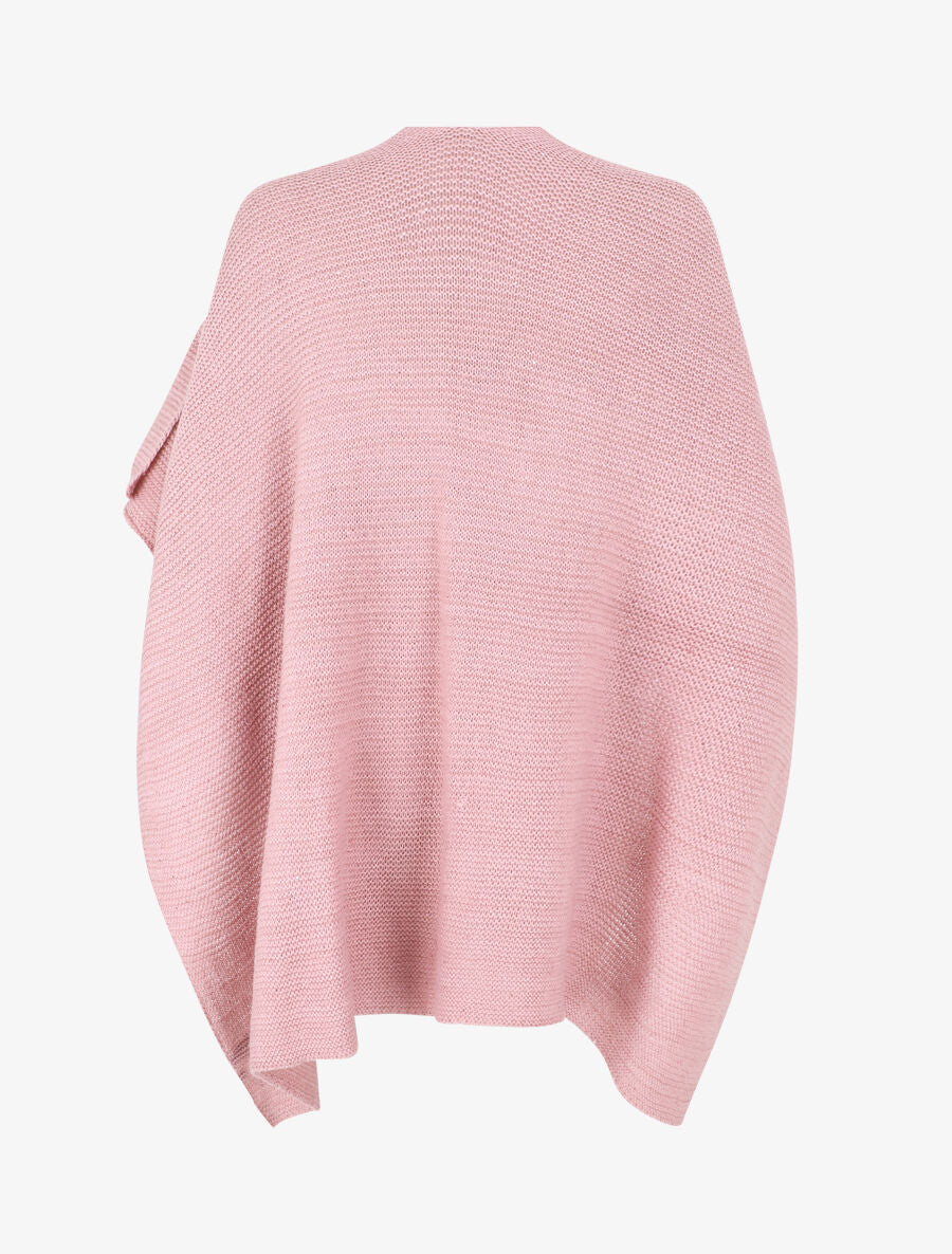 Châle en maille à paillettes - Rose - 3