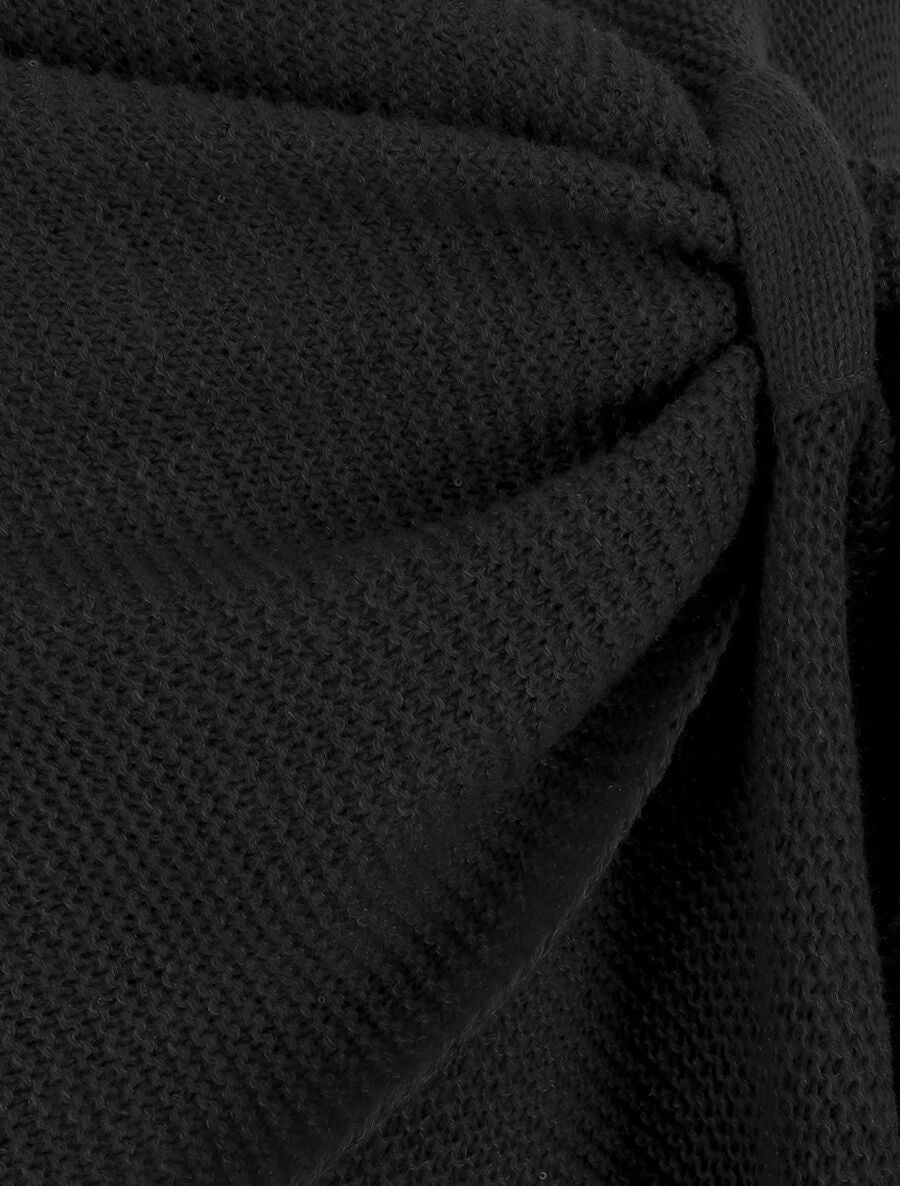 Châle en maille à paillettes - Noir - 4