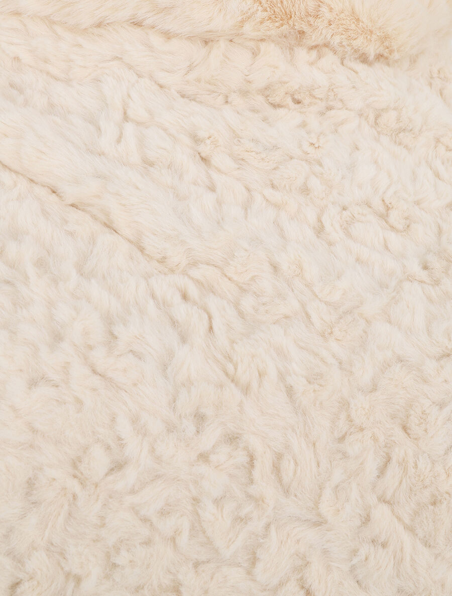Poncho uni effet angora - Beige - 3