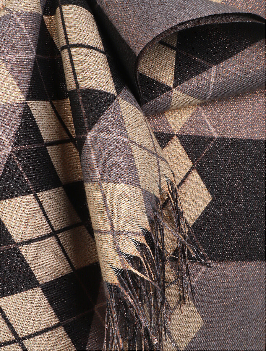 Foulard à imprimé losanges - Noir - 3