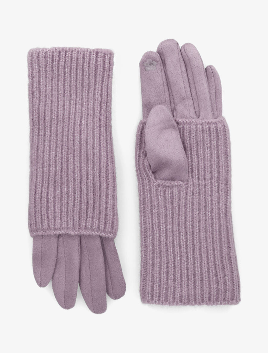 Gants tactiles et mitaines - Mauve - 1
