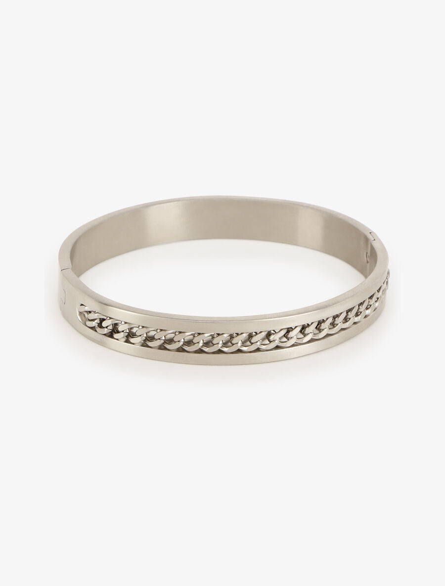Jonc à motif tressé - Argent - 2