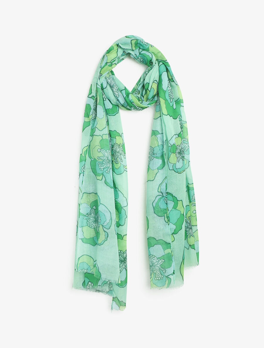 Foulard imprimé floral - Vert - 1