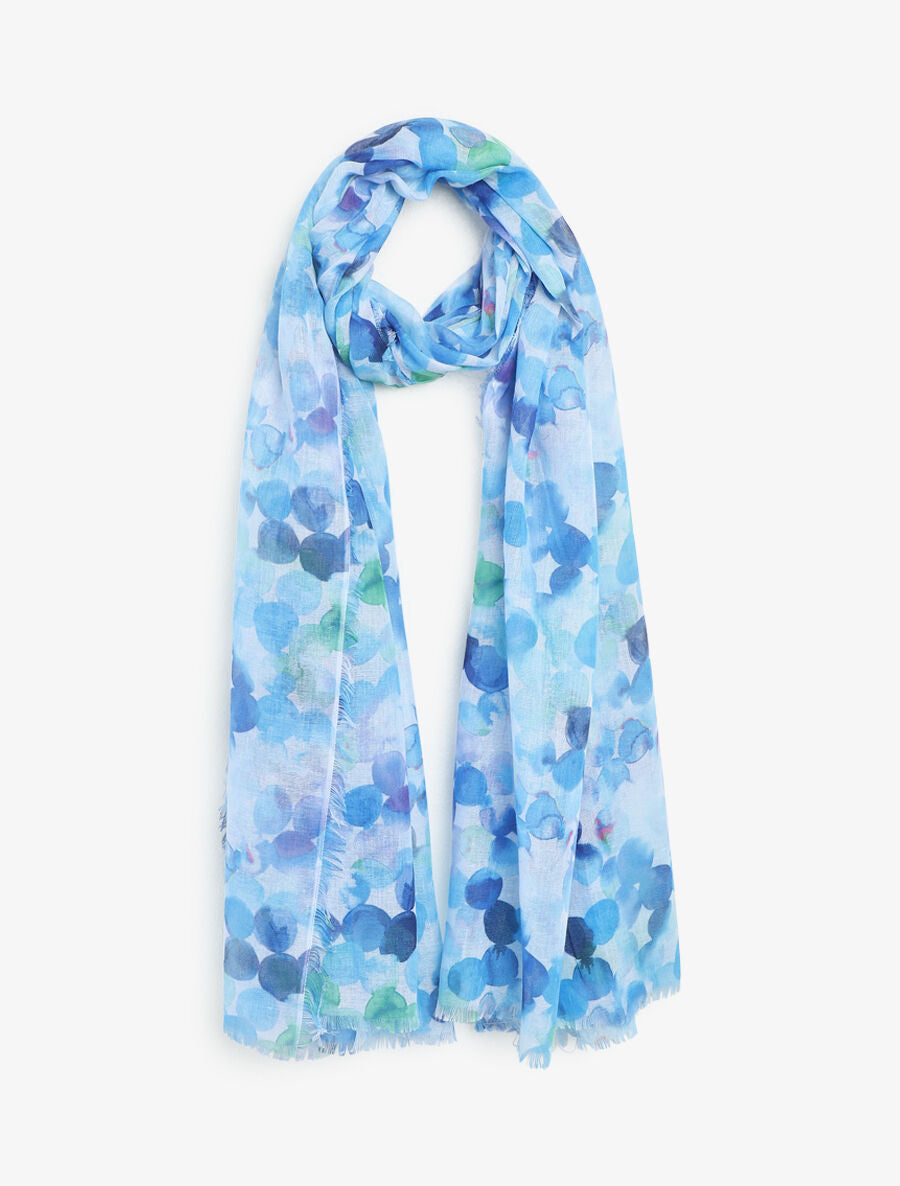 Foulard imprimé graphique - Bleu - 4