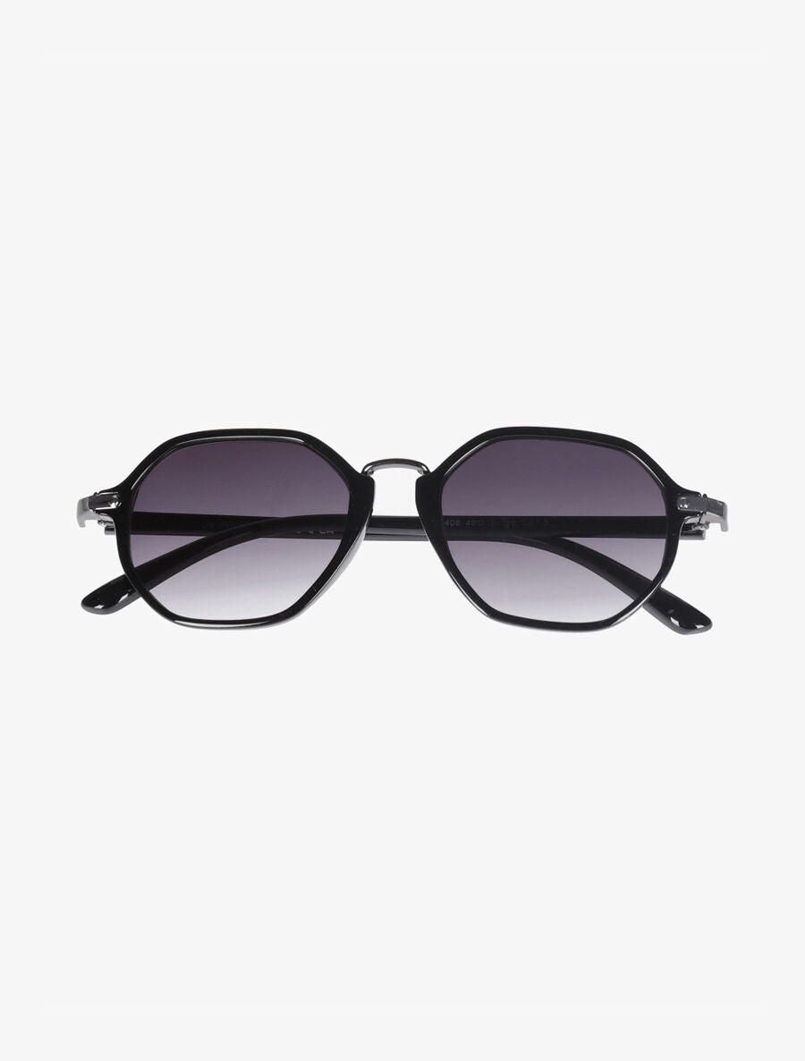 Lunettes de soleil octogonales - Noir - 2