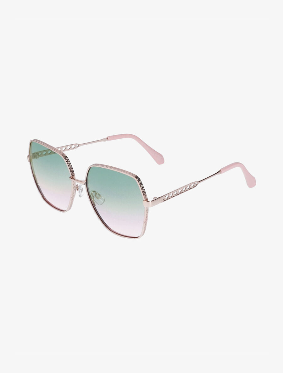 Lunettes octogonales oversize - Rose - 1