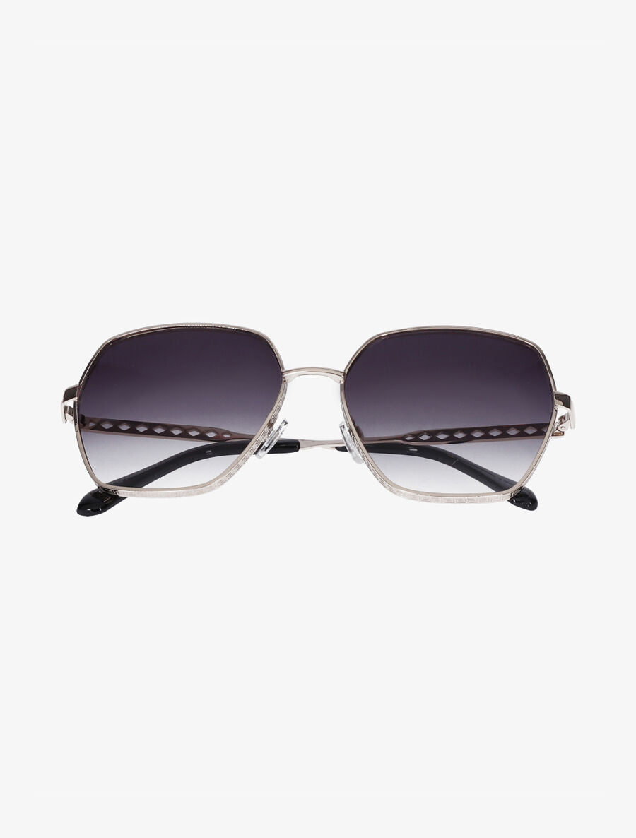 Lunettes octogonales oversize - Noir - 2