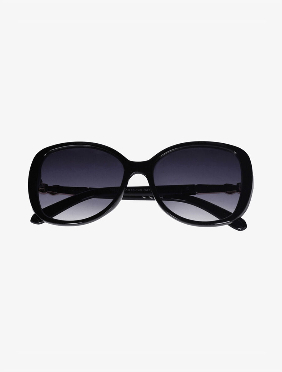 Lunettes de soleil oversize ronde - Noir - 2