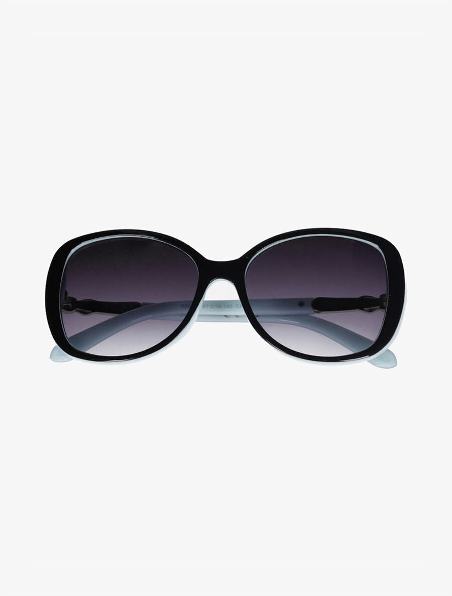 Lunettes de soleil oversize ronde - Bleu ciel - 2