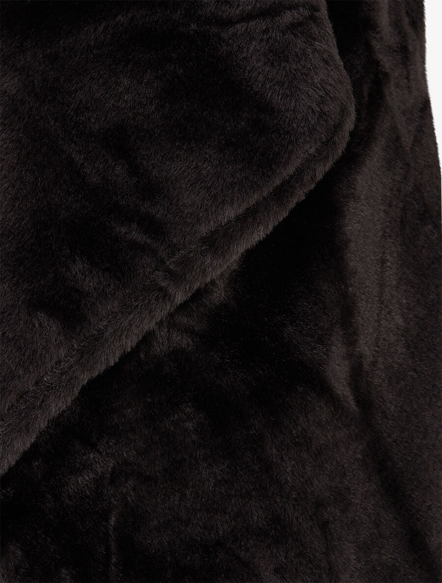 Gilet sans manches en fourrure synthétique - Noir - 3