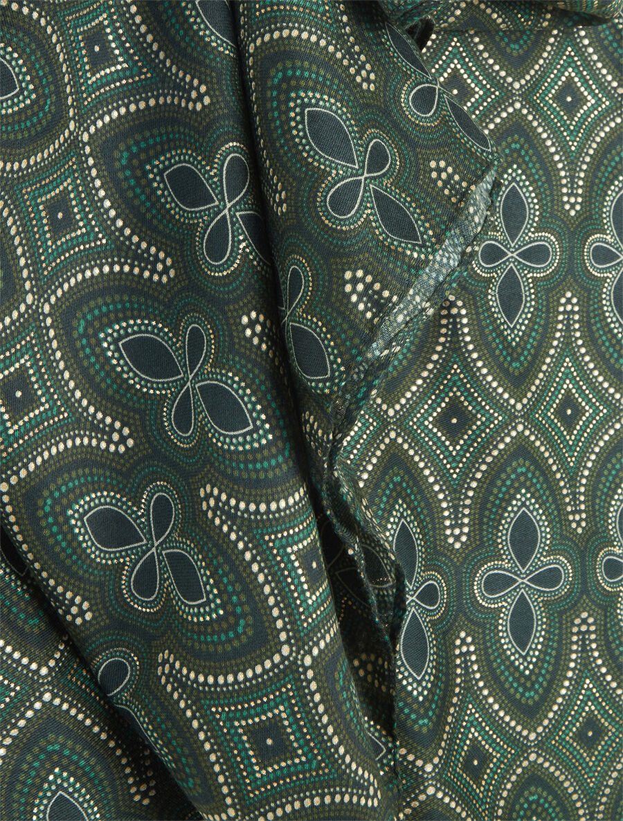 Foulard irisé à imprimé graphique - Vert - 3