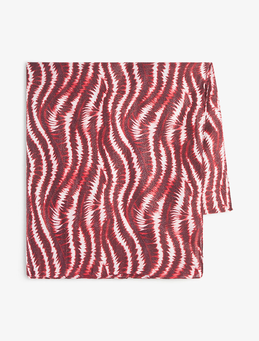 Foulard à imprimé vagues fondus irisées - Bordeaux - 2