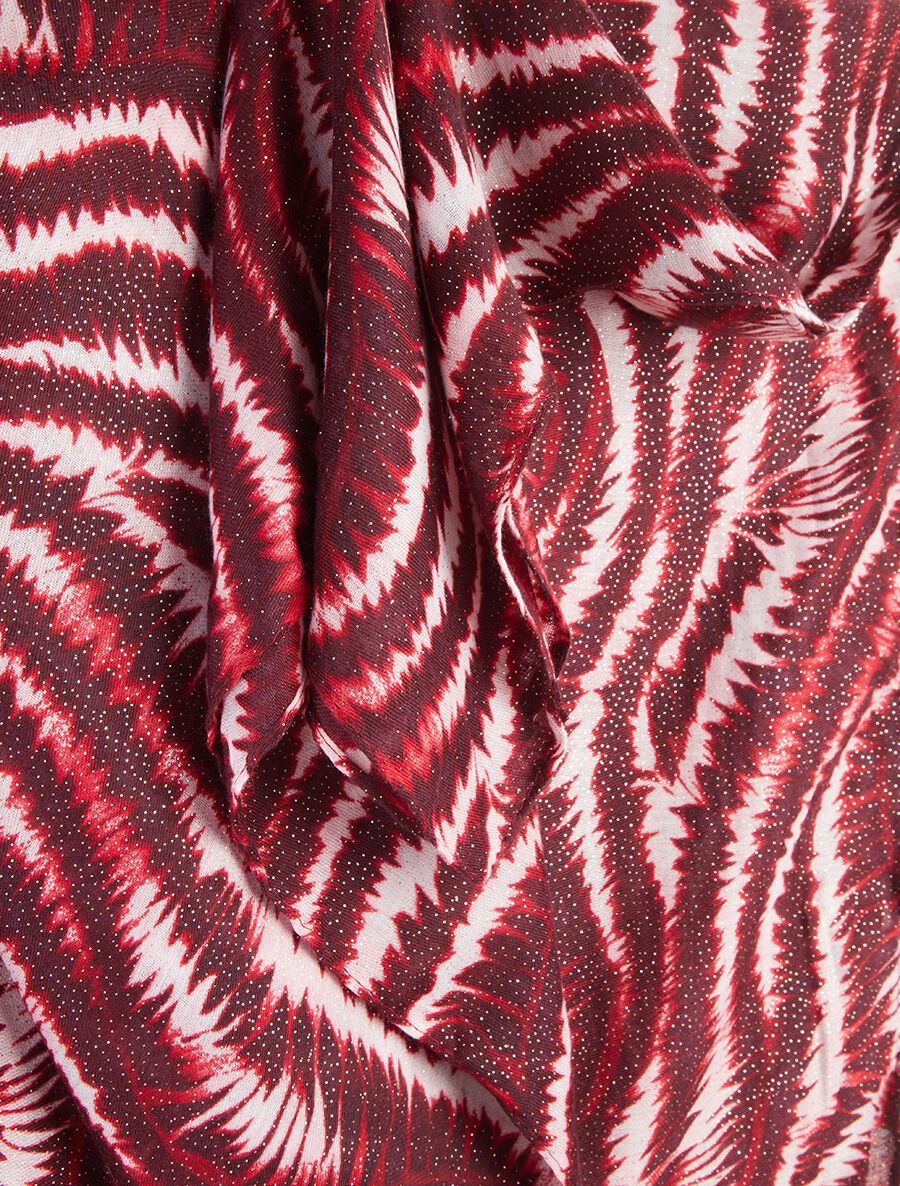 Foulard à imprimé vagues fondus irisées - Bordeaux - 3