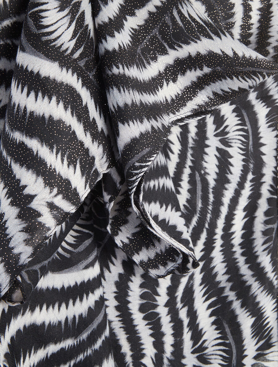 Foulard à imprimé vagues fondus irisées - Noir - 3