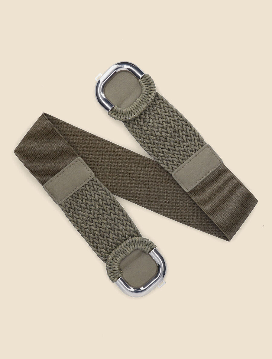 Ceinture macramé à boucle - Kaki - 3