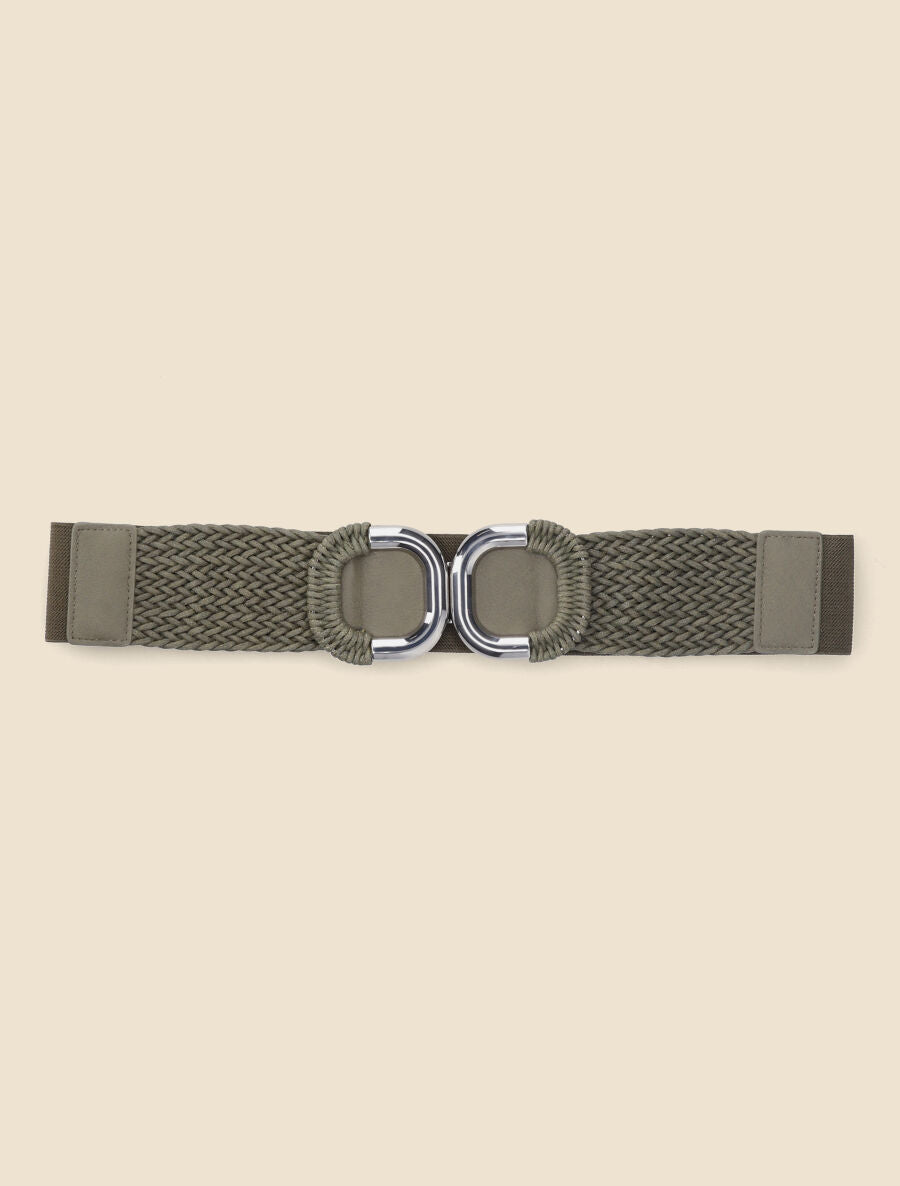 Ceinture macramé à boucle - Kaki - 2