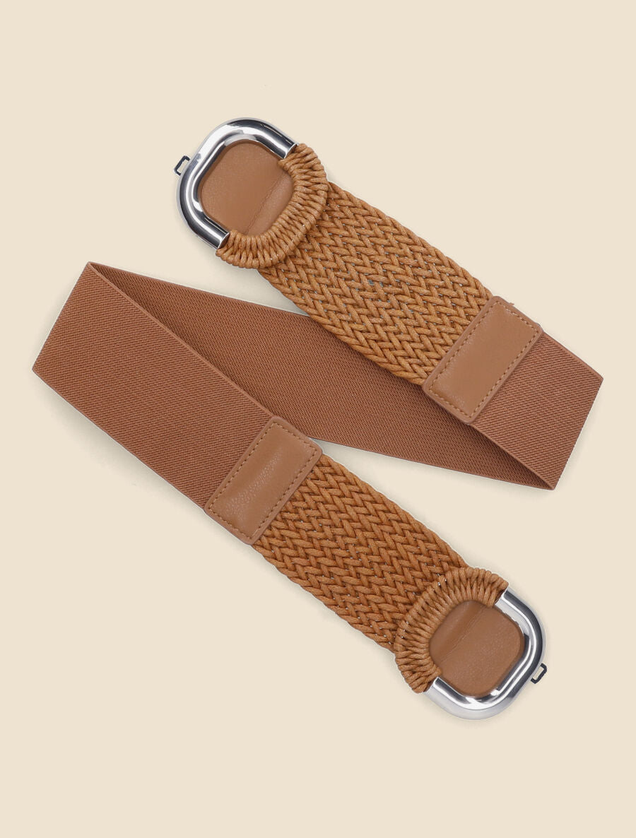 Ceinture macramé à boucle - Camel - 1