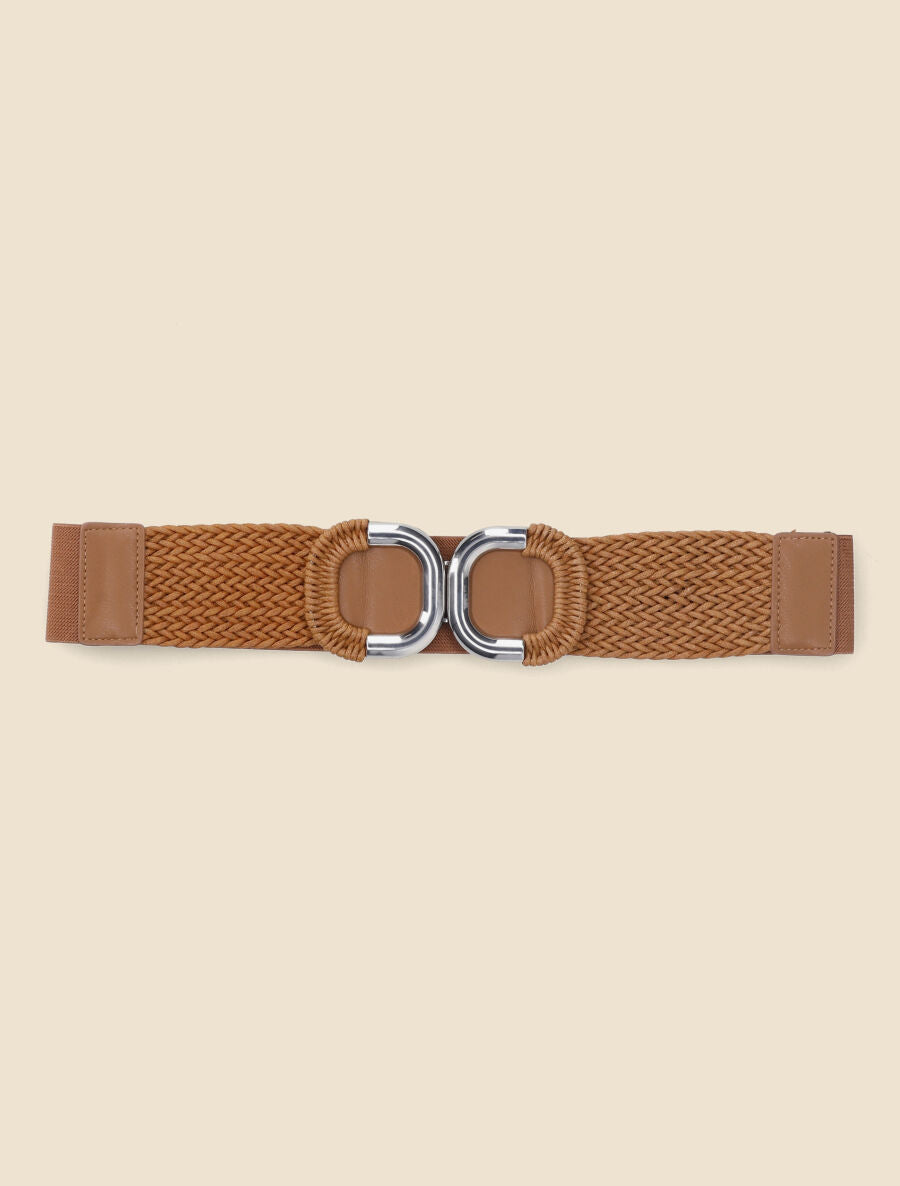 Ceinture macramé à boucle - Camel - 2