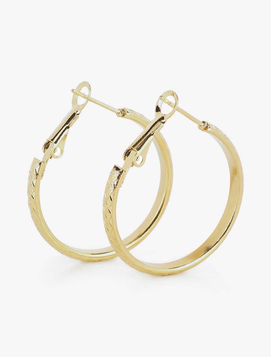 Créoles à motif mosaïque - Or - 2