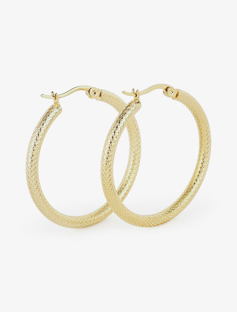 Créoles gravées - Or - 2