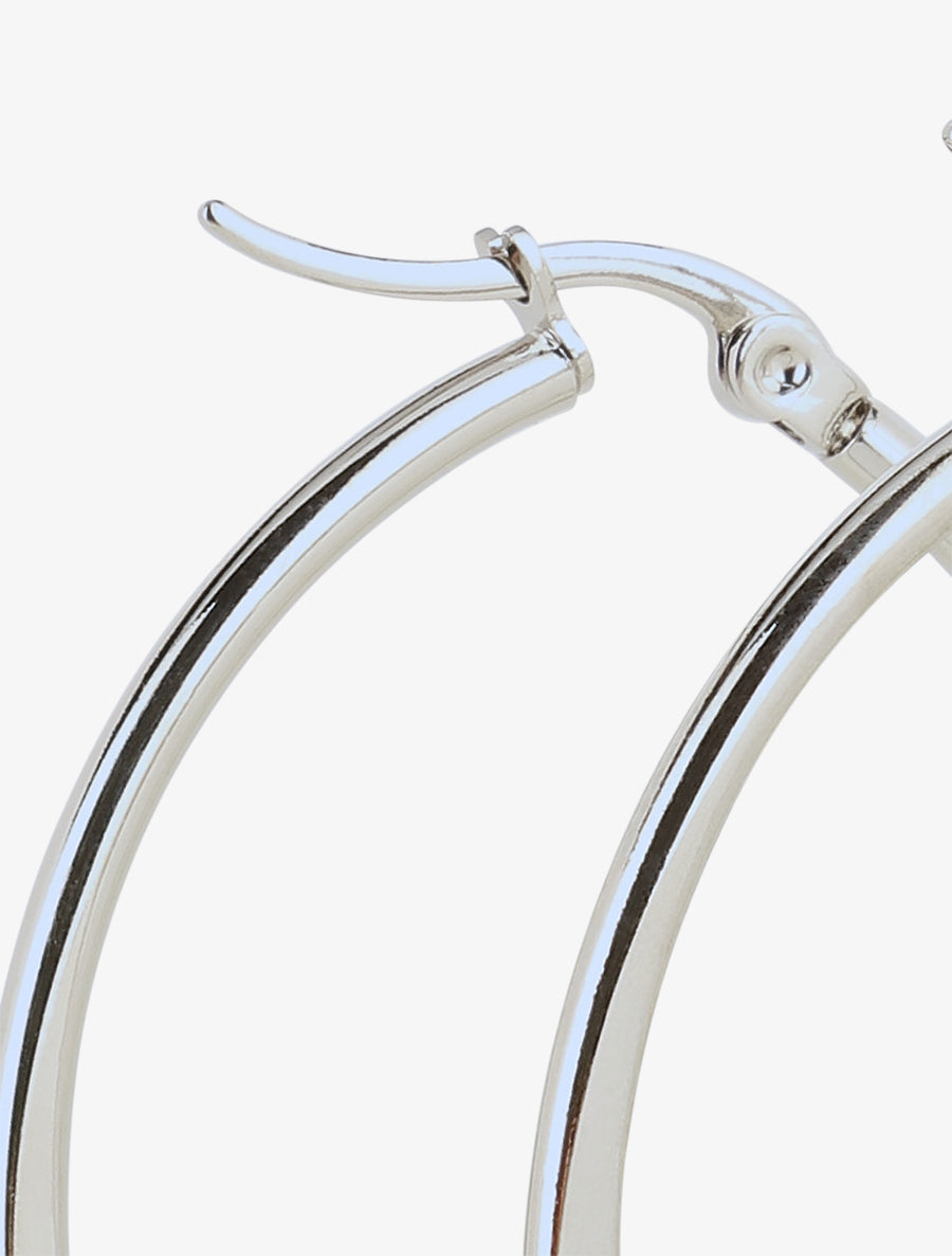 Créoles ovales fines - Argent - 3