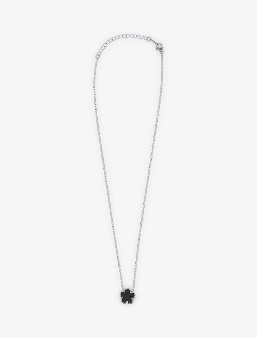 Collier à fleur - Noir - 2
