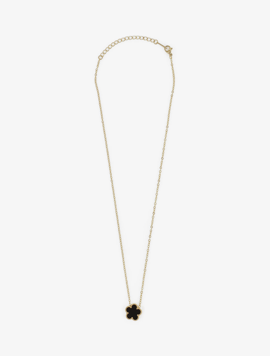Collier à fleur - Noir - 2