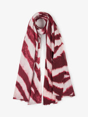 Foulard à imprimé vagues fondus - Bordeaux - 1