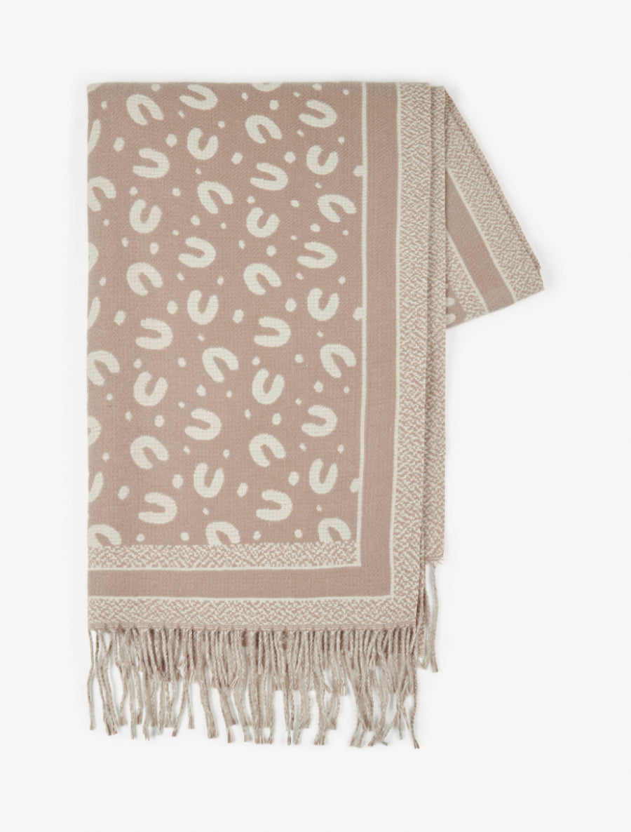 Echarpe à imprimé fer à cheval - Taupe - 2