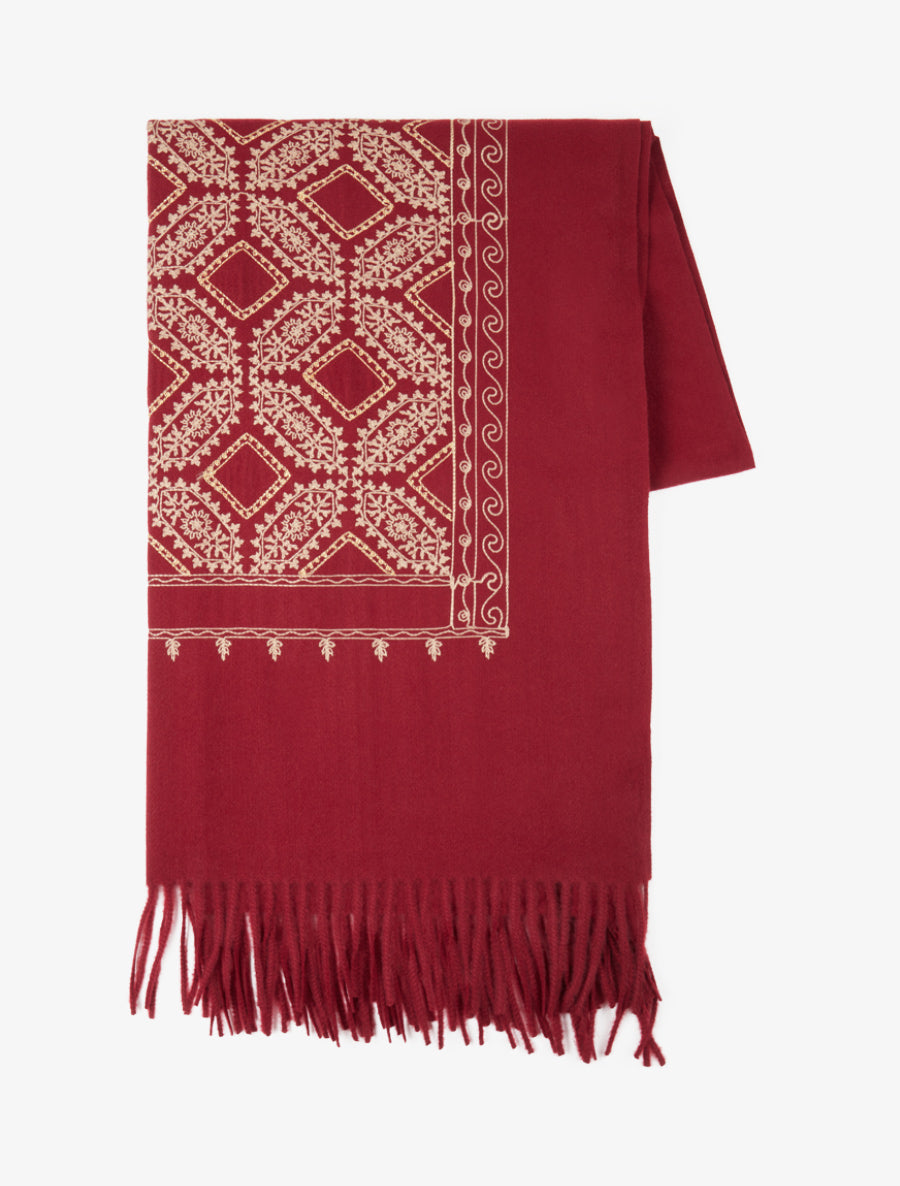 Echarpe à imprimé tapisserie - Bordeaux - 2