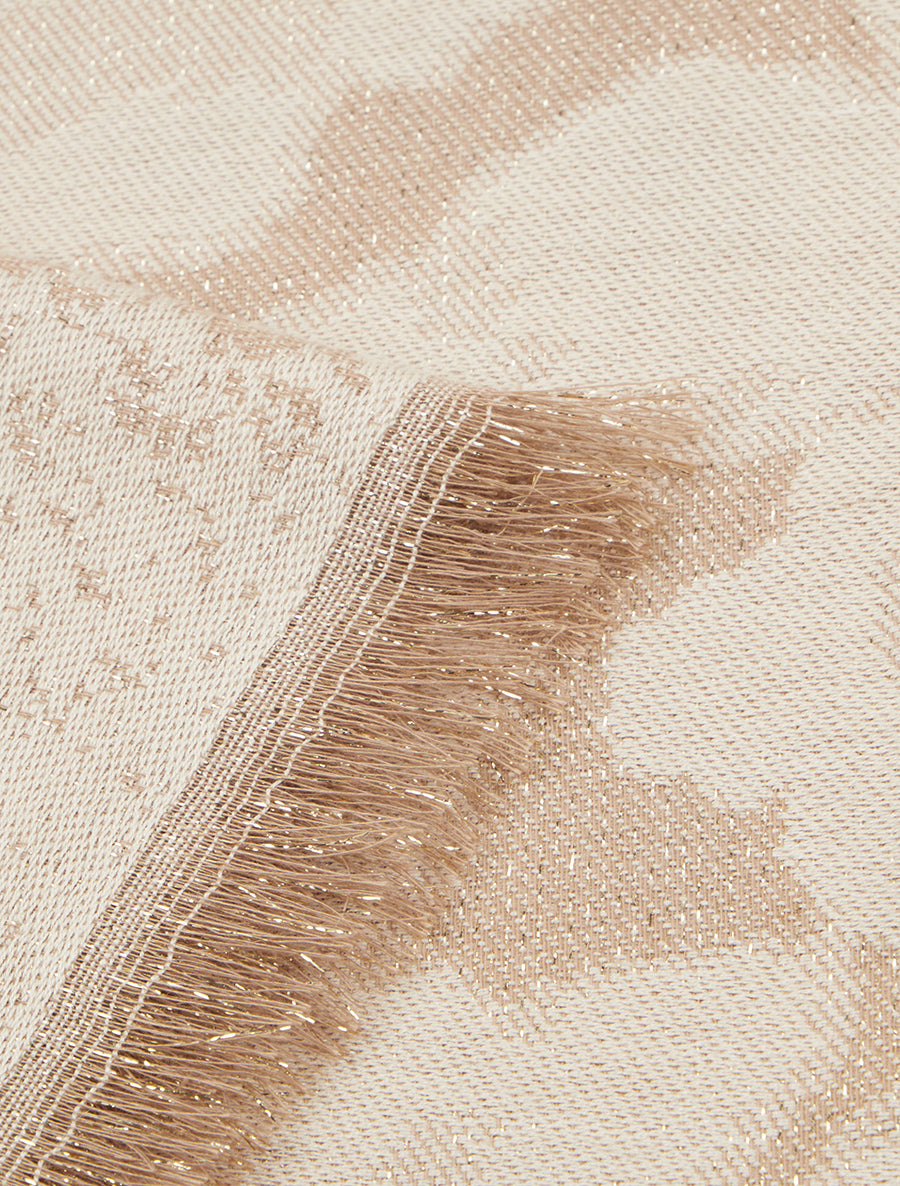 Foulard à imprimé léopard irisé - Beige - 3