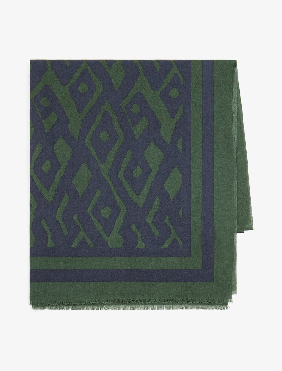 Foulard à motif graphique - Vert - 2