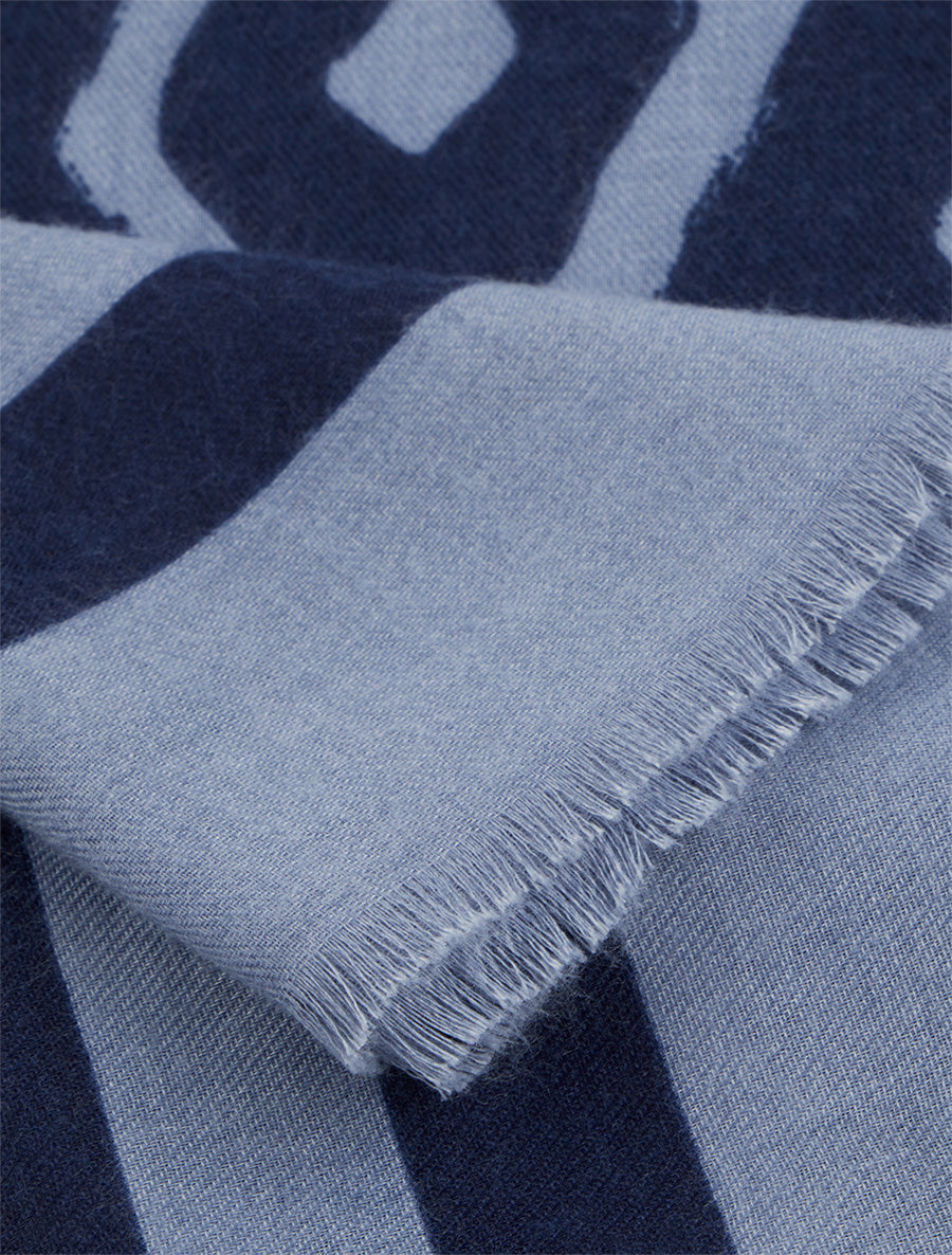 Foulard à motif graphique - Bleu - 3