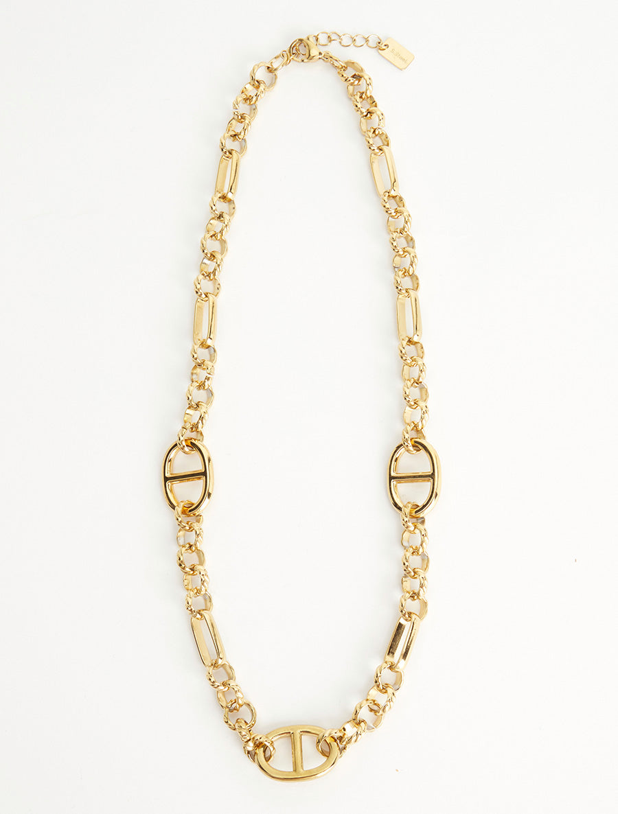 Collier en maille stylisée - Or - 2