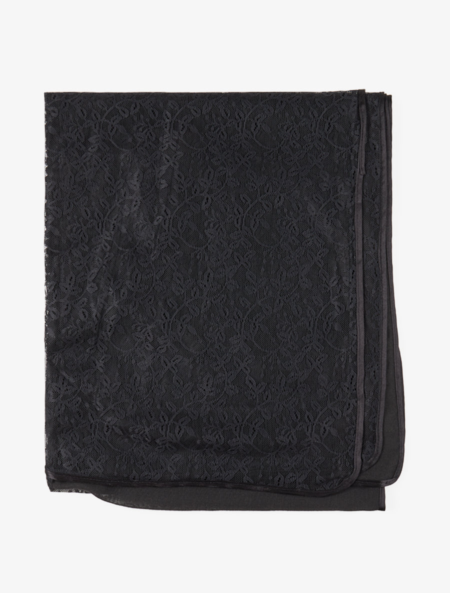 Foulard à empiècement dentelle - Noir - 2