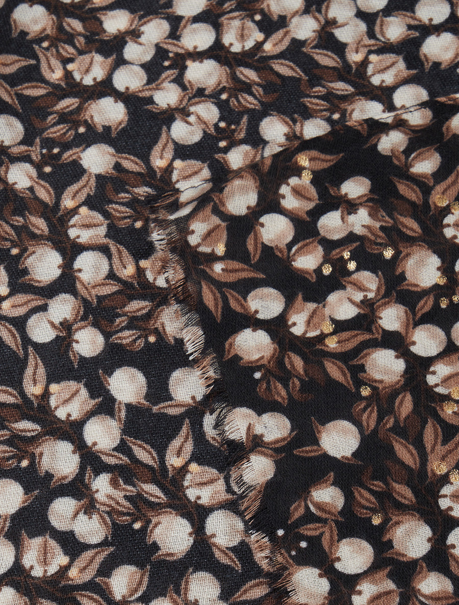 Foulard à imprimé baies irisées - Noir - 3