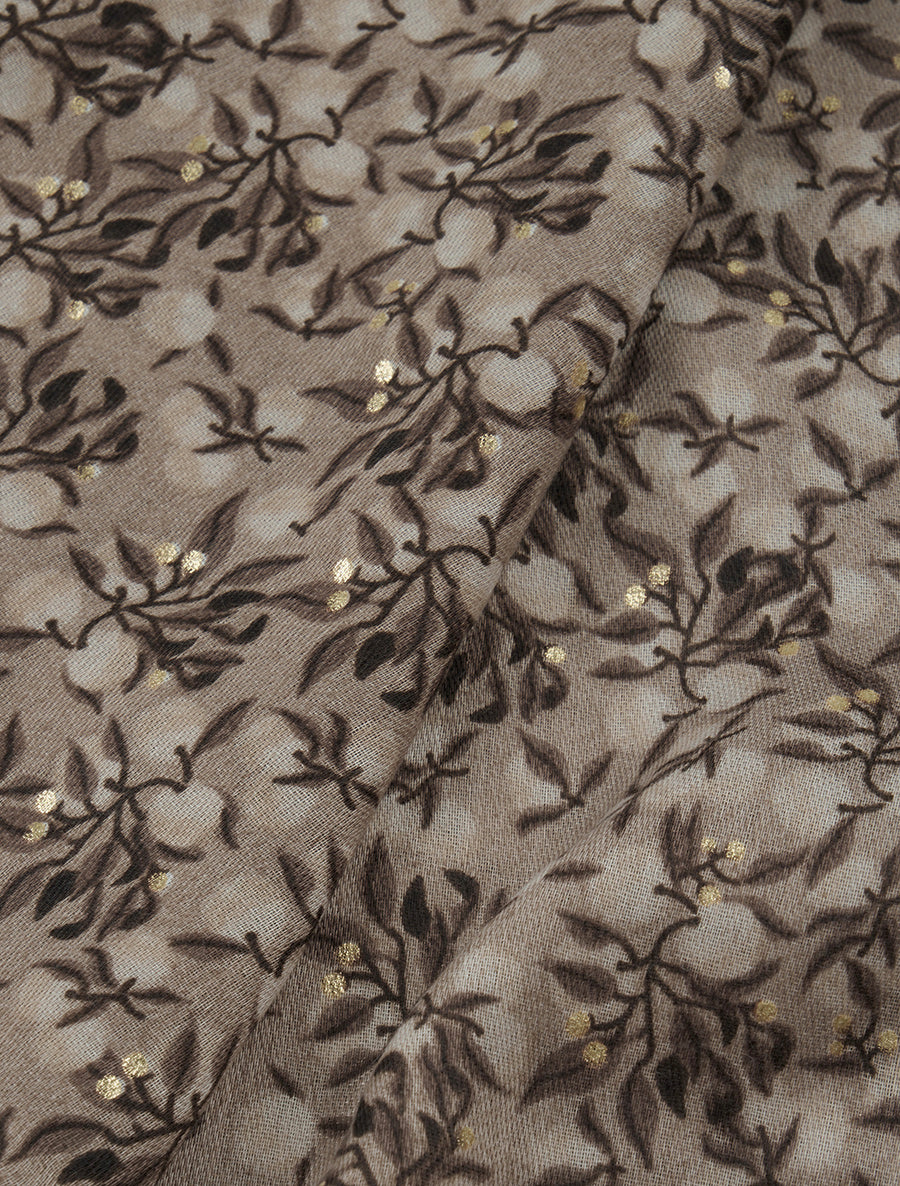 Foulard à imprimé baies irisées - Taupe - 3