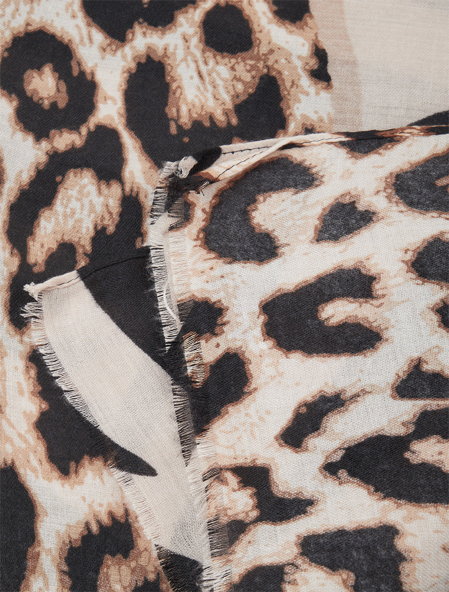 Foulard à imprimé animaux - Noir - 3