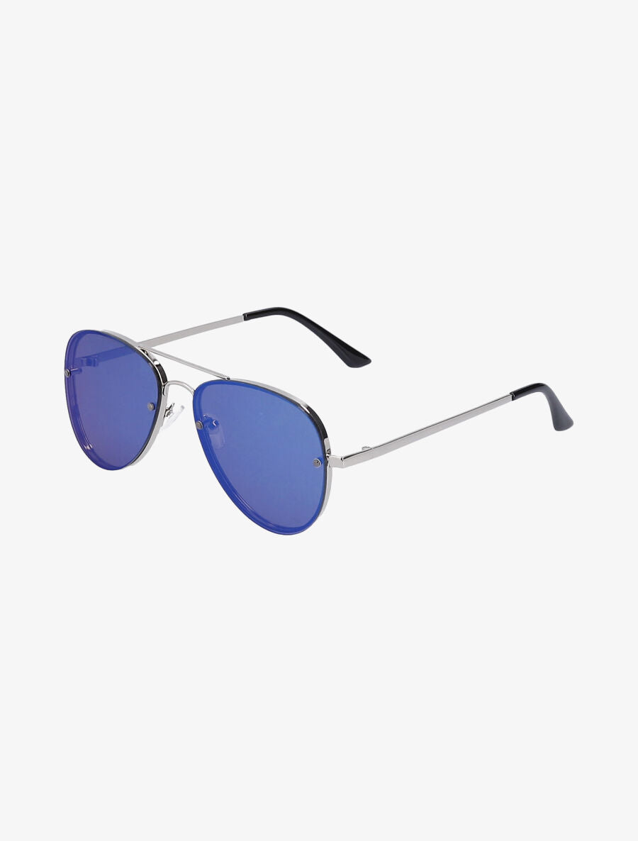 Lunettes de soleil aviateur oversize - Bleu - 2