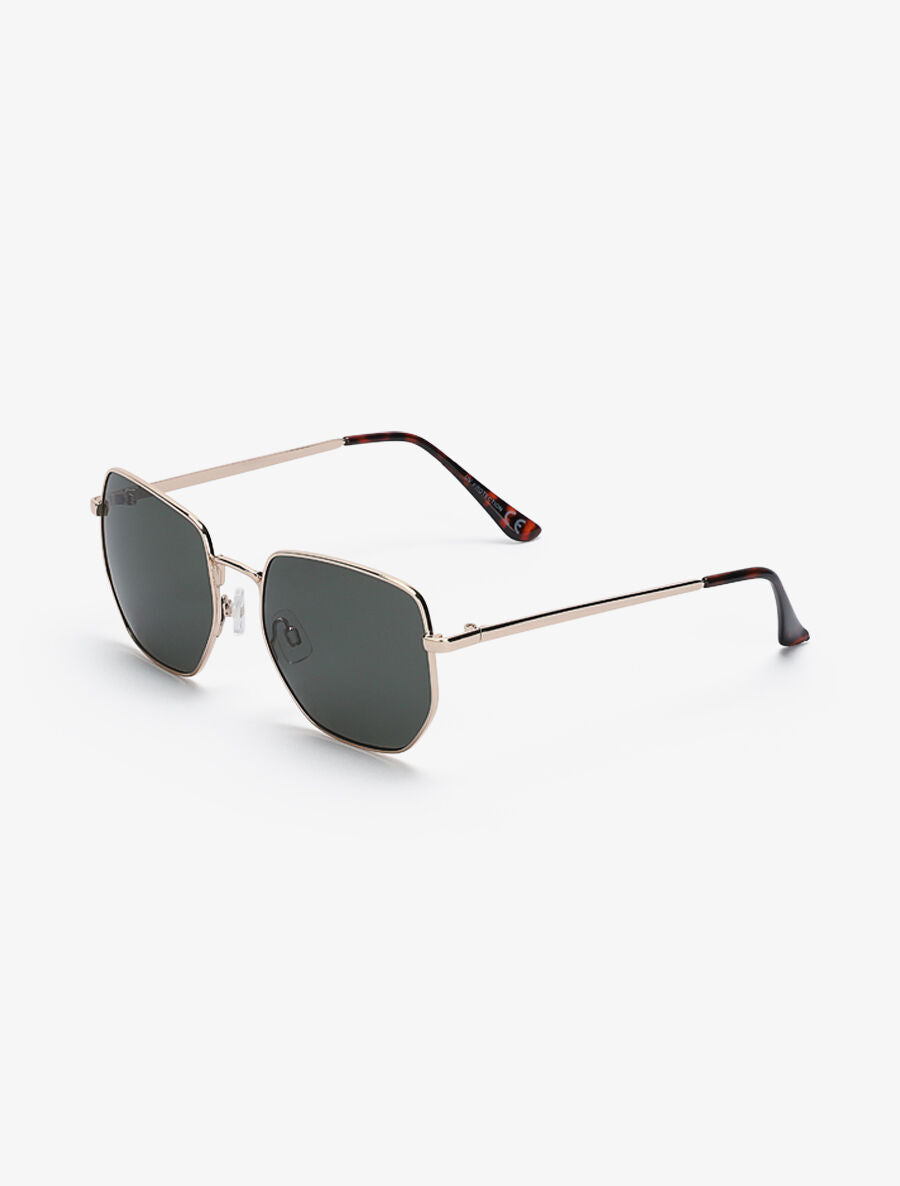 Lunettes de soleil hexagonales arrondis - Vert - 2