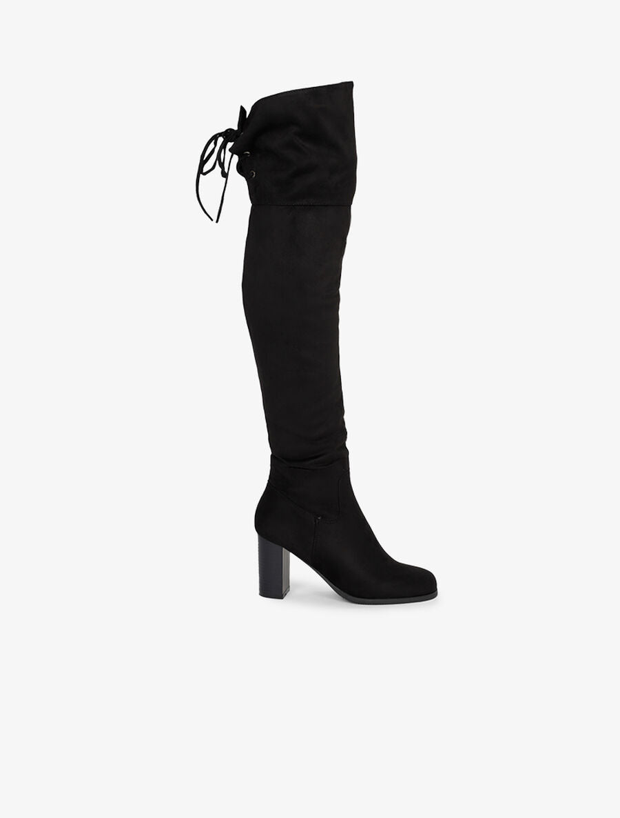 Cuissardes effet daim - Noir - 1