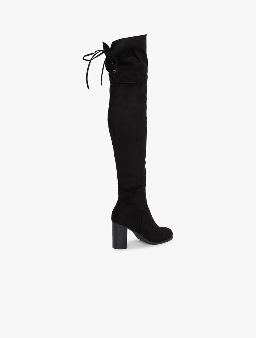 Cuissardes effet daim - Noir - 4