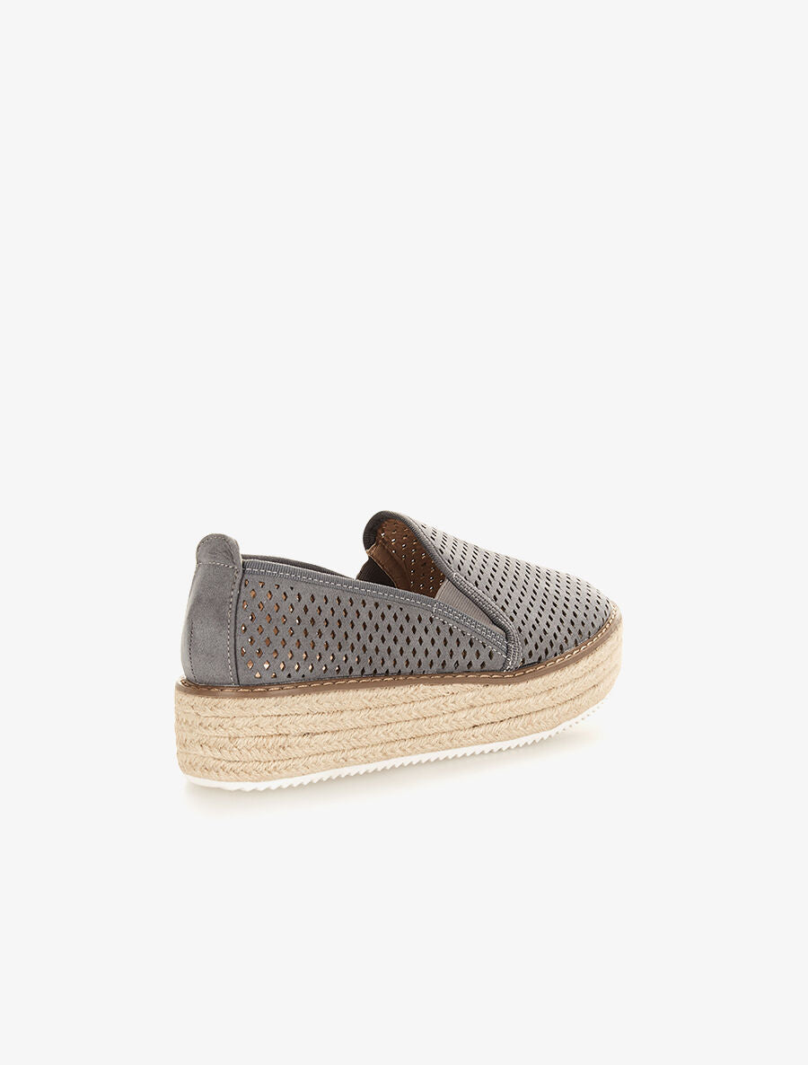 Espadrilles ajourées - gris - 4