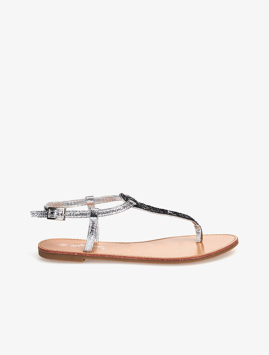 Nu-pieds pailletées - argent - 5