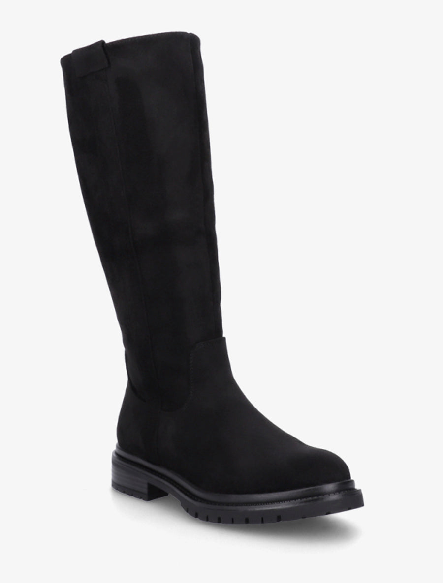 Bottes en suédine à semelle crantée - Noir - 2