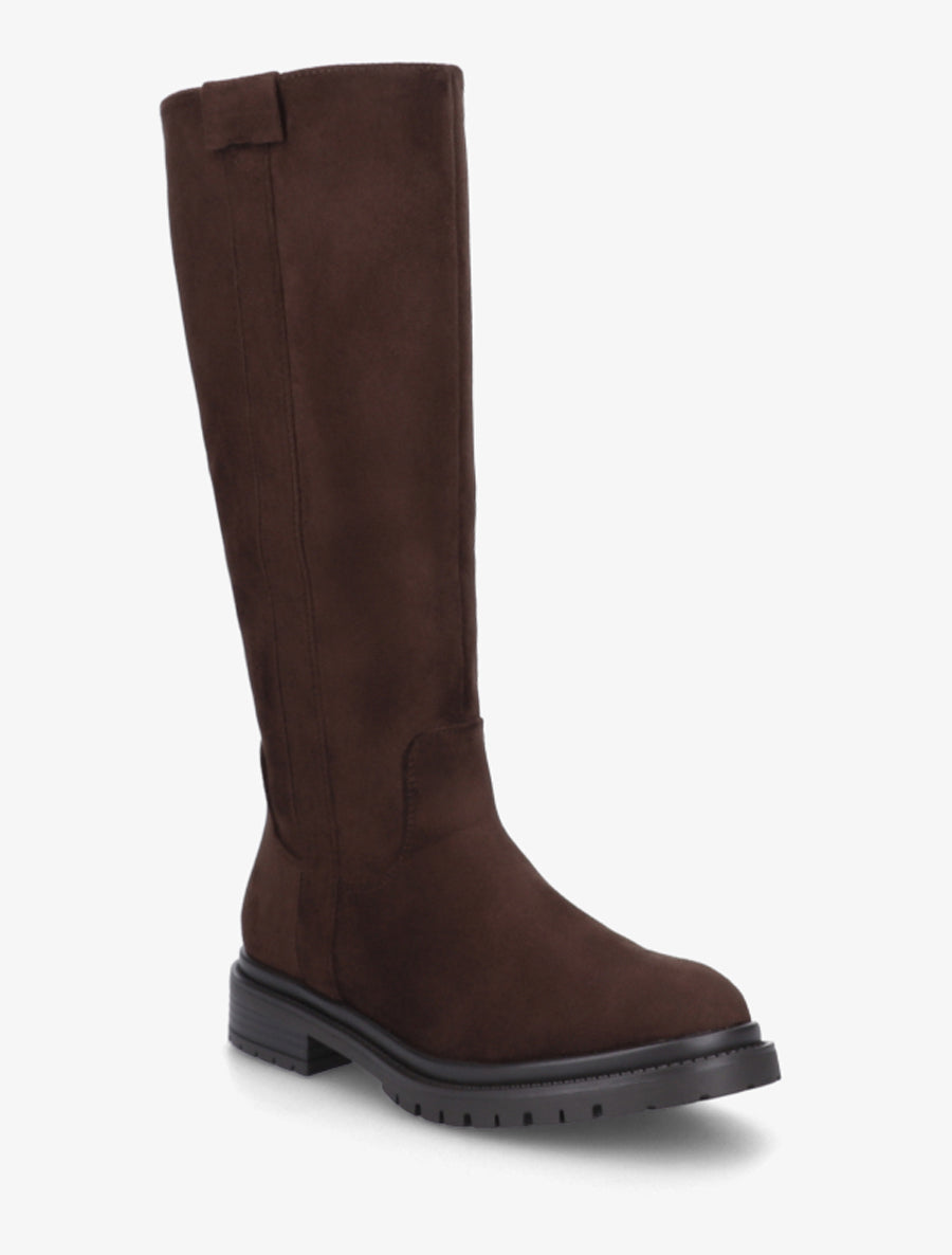 Bottes en suédine à semelle crantée - Marron - 2