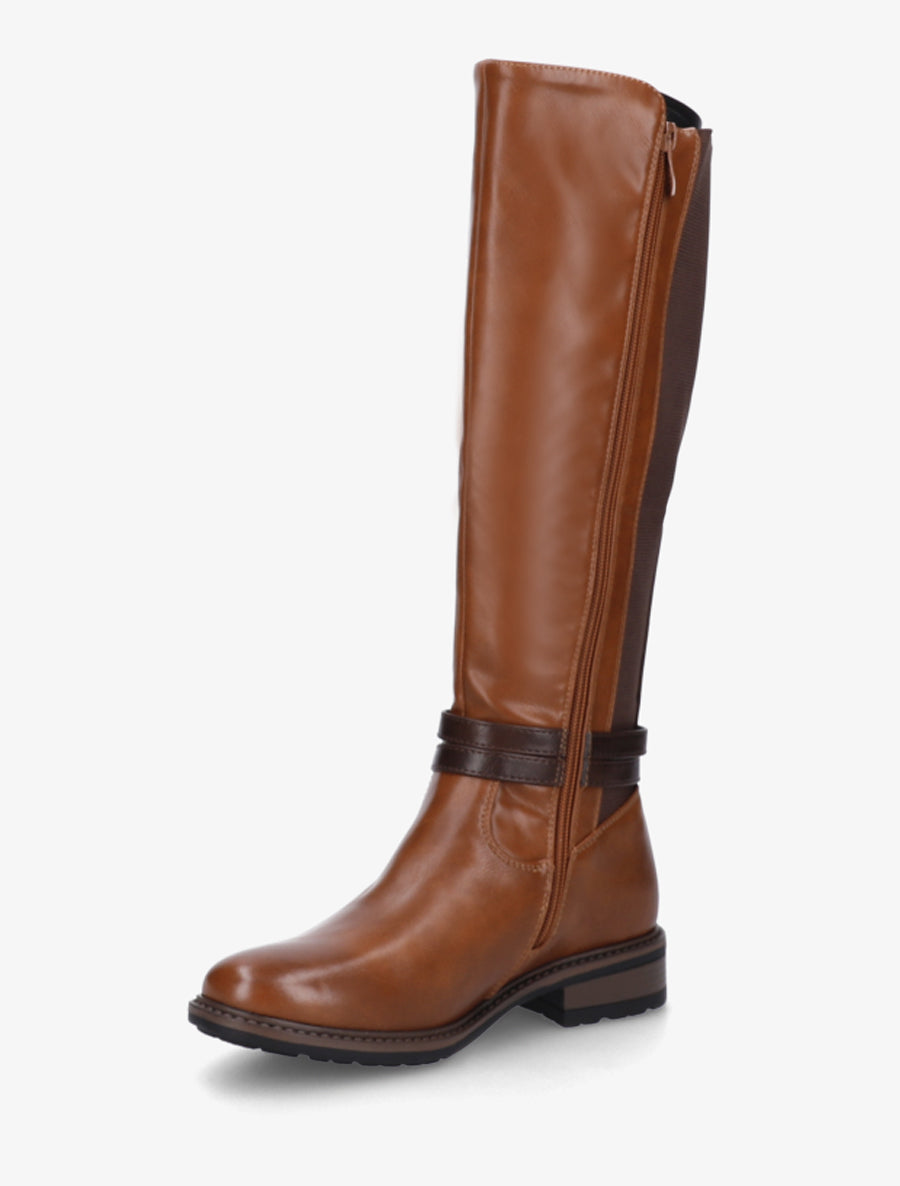 Bottes unies élastiquées - Camel - 3